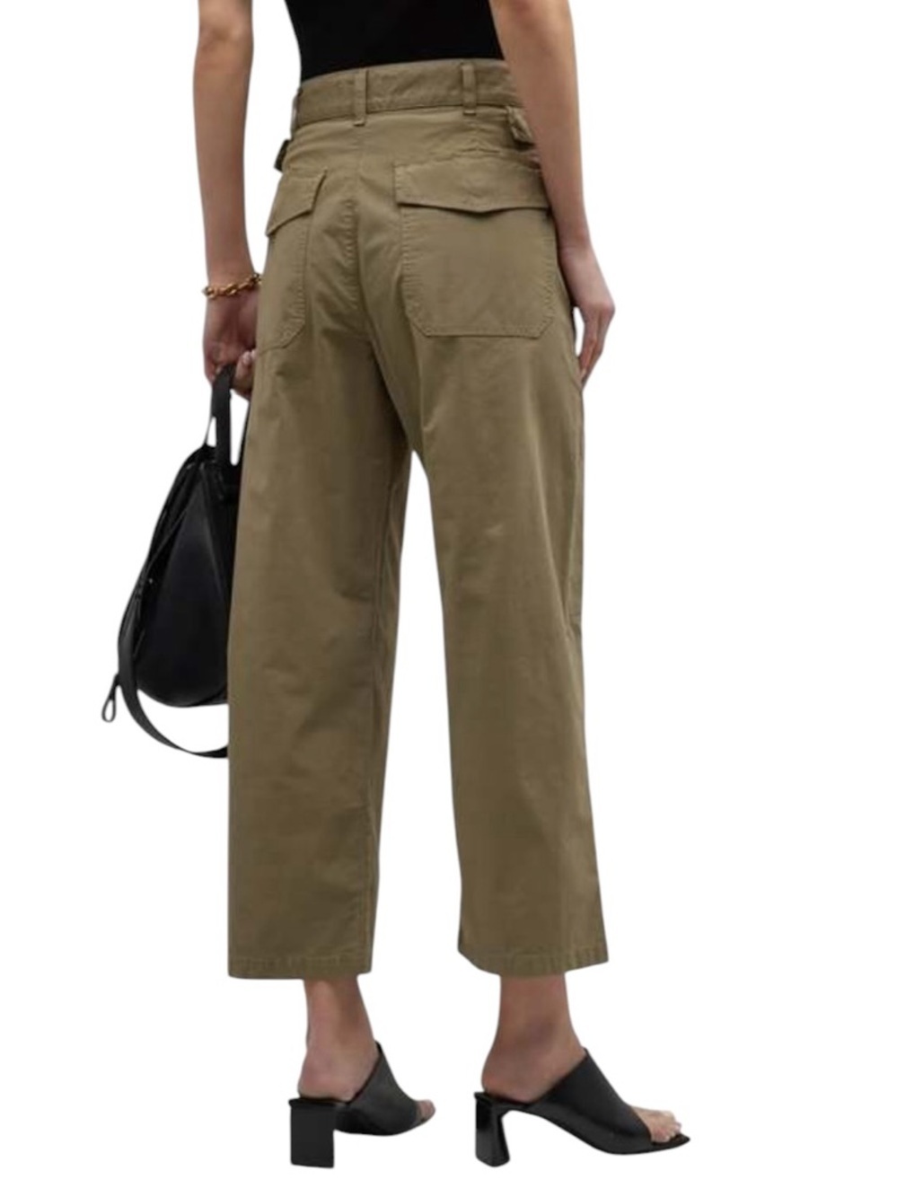 AGOLDE Cotton Women's High Rise Daria Utility Pant Olive Green Size 28 - Picture 6 of 14